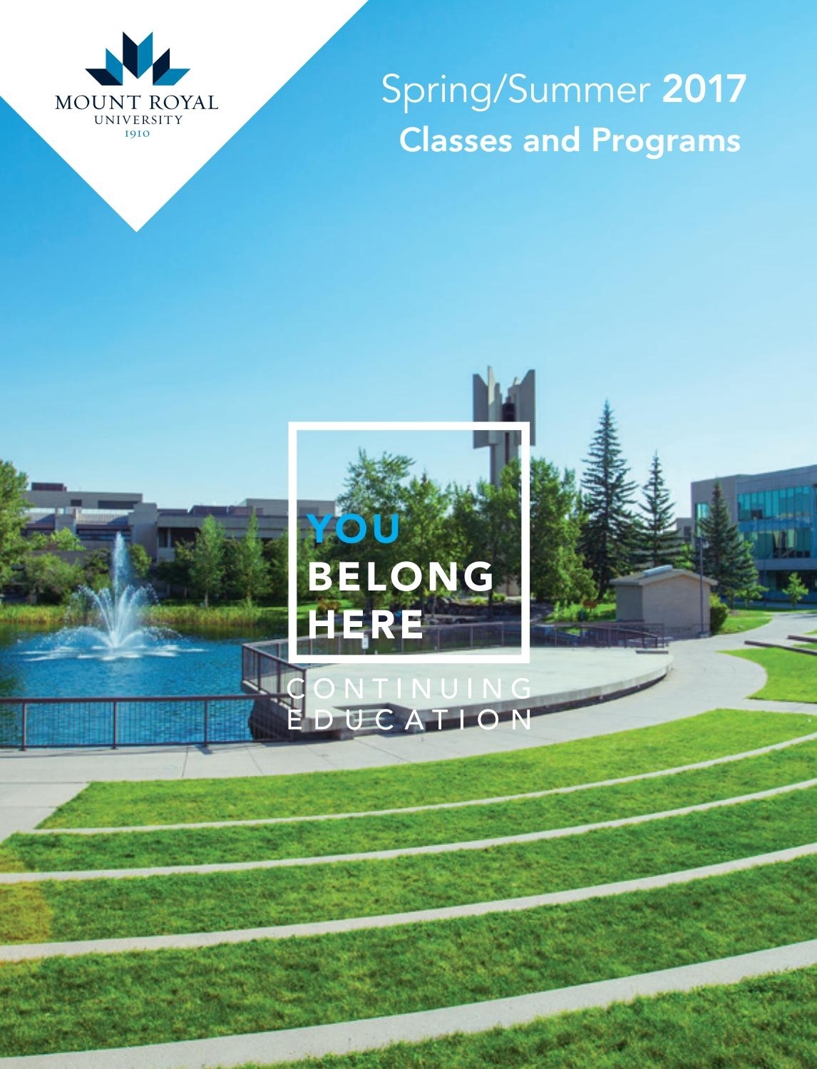 Mount Royal University Continuing Education Spring/summer