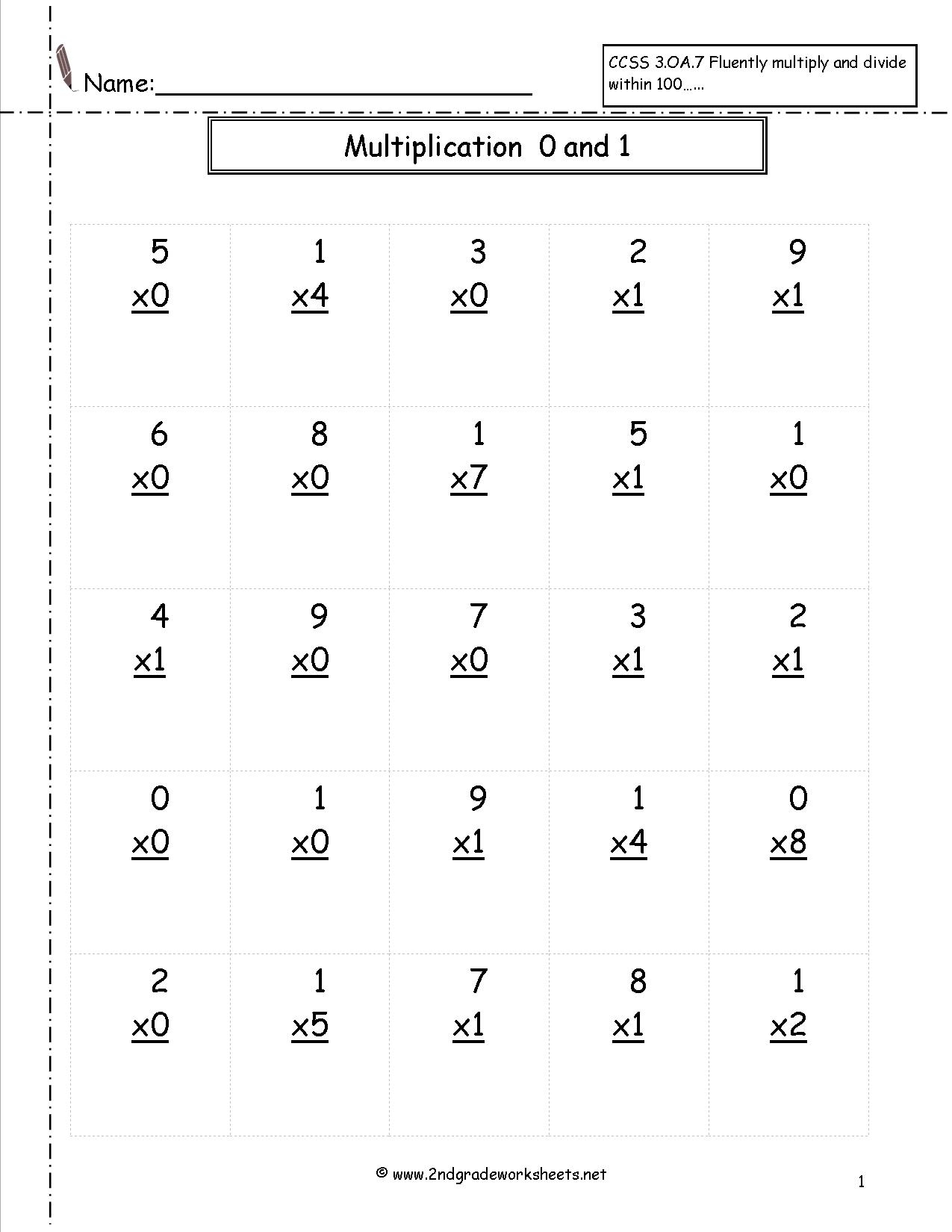 Multiplication Worksheets And Printouts