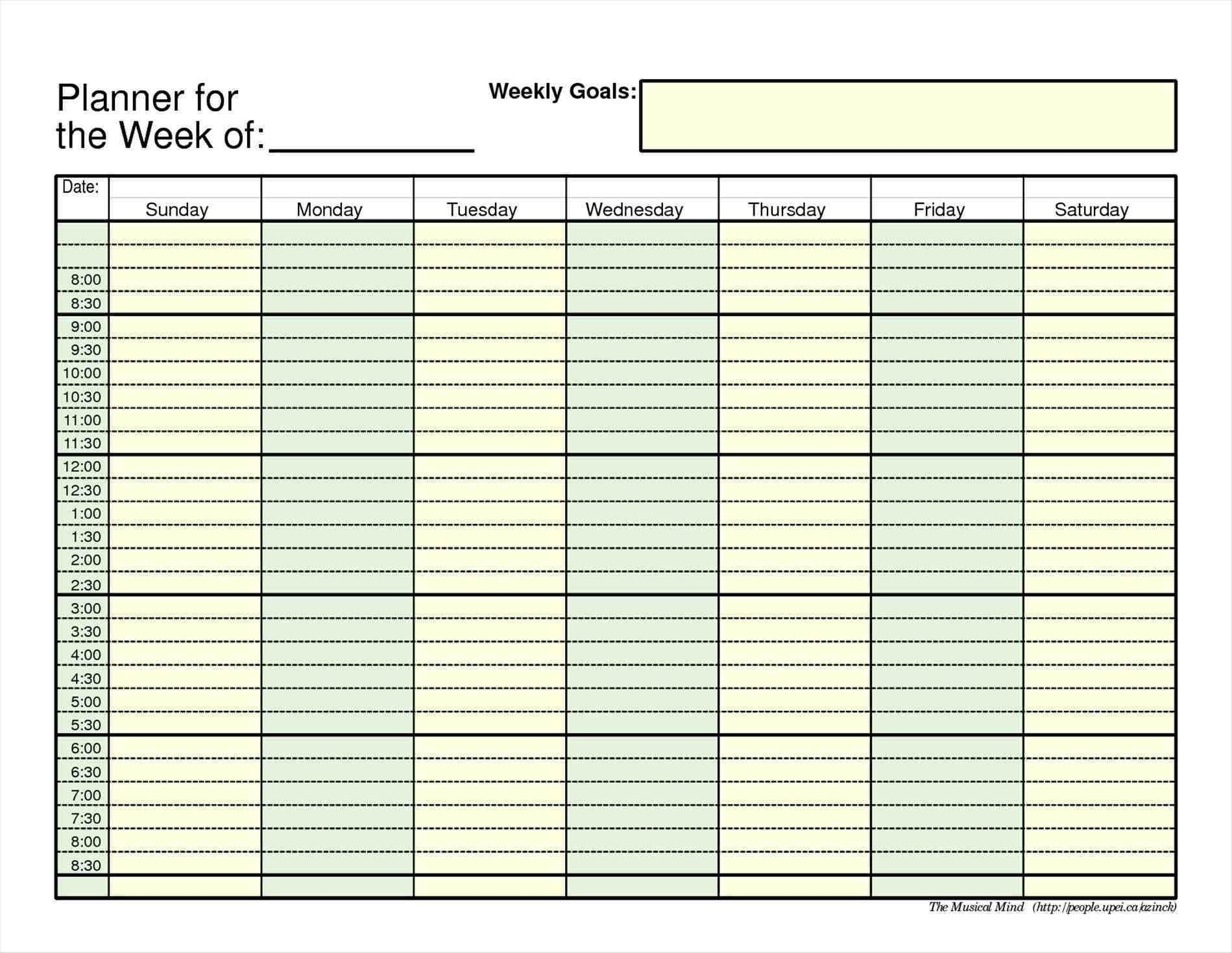 Nice 24 Hour Planner Template Contemporary Entry Level