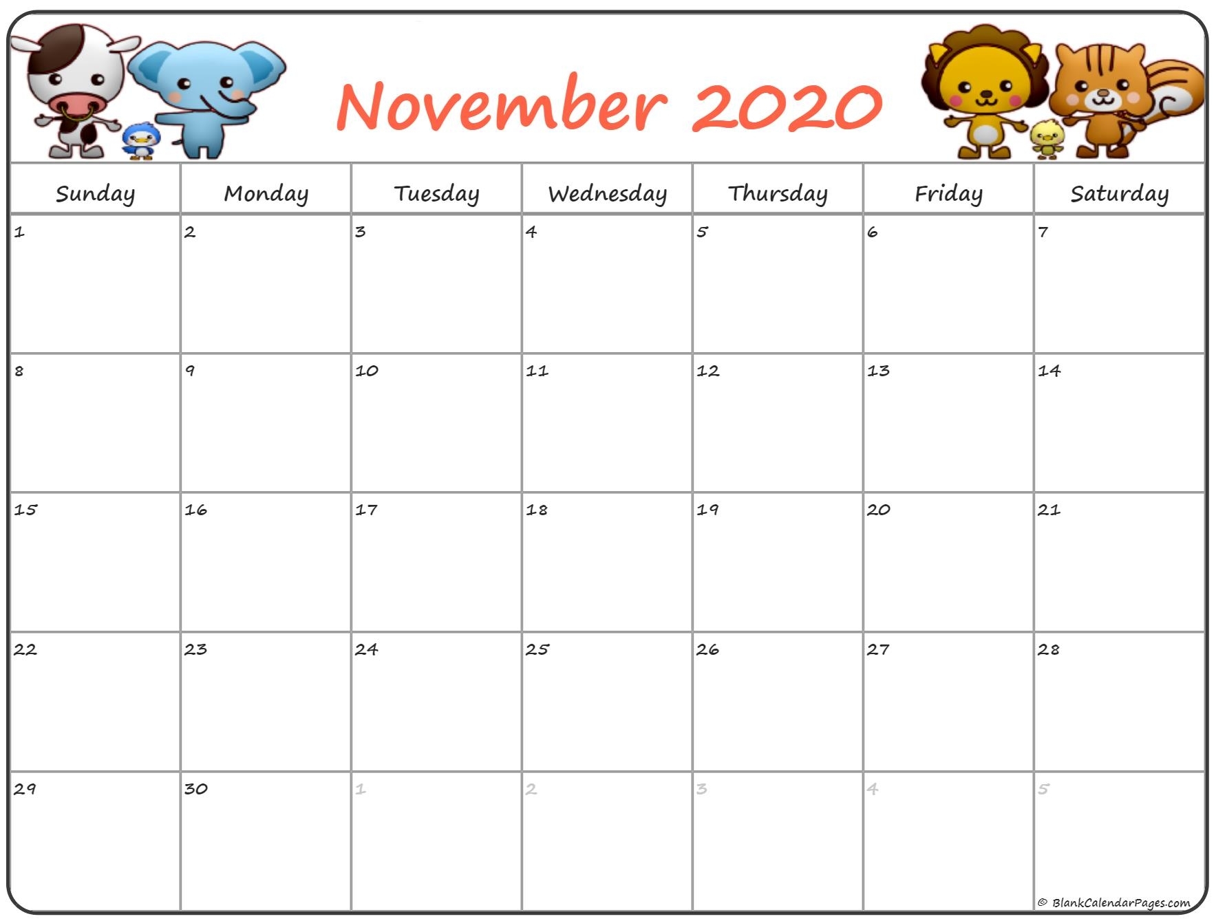 November 2020 Pregnancy Calendar | Fertility Calendar