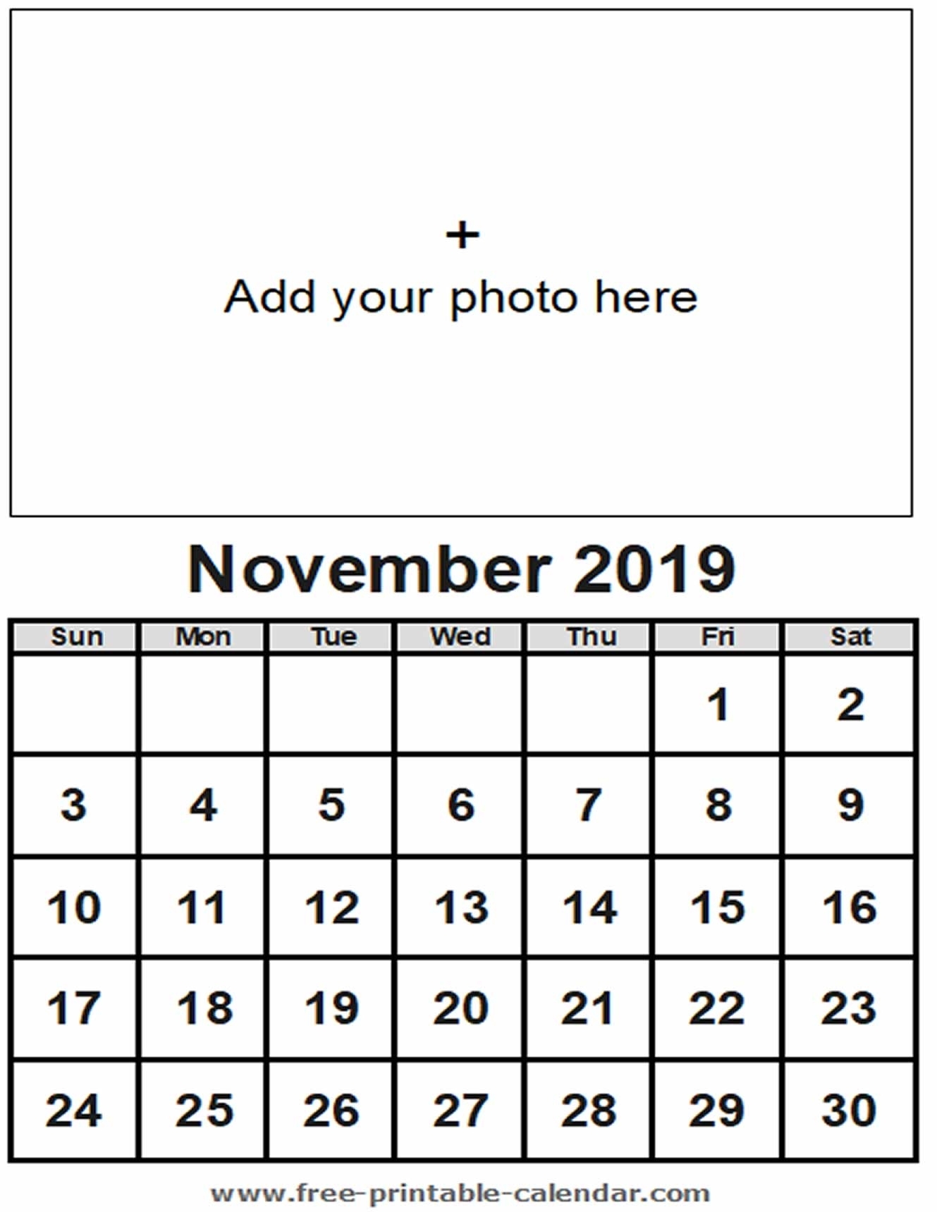 November Calendar 2019 - Free-Printable-Calendar