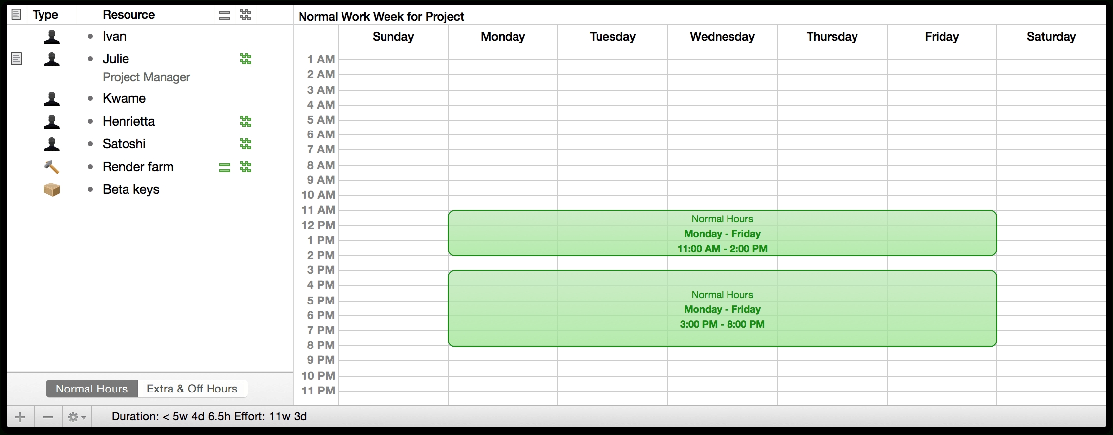 omniplan calendar sync