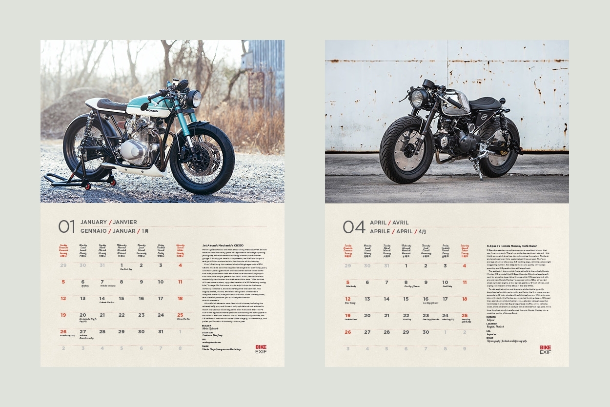 On Sale Now: The 2020 Motorcycle Calendar | Bike Exif