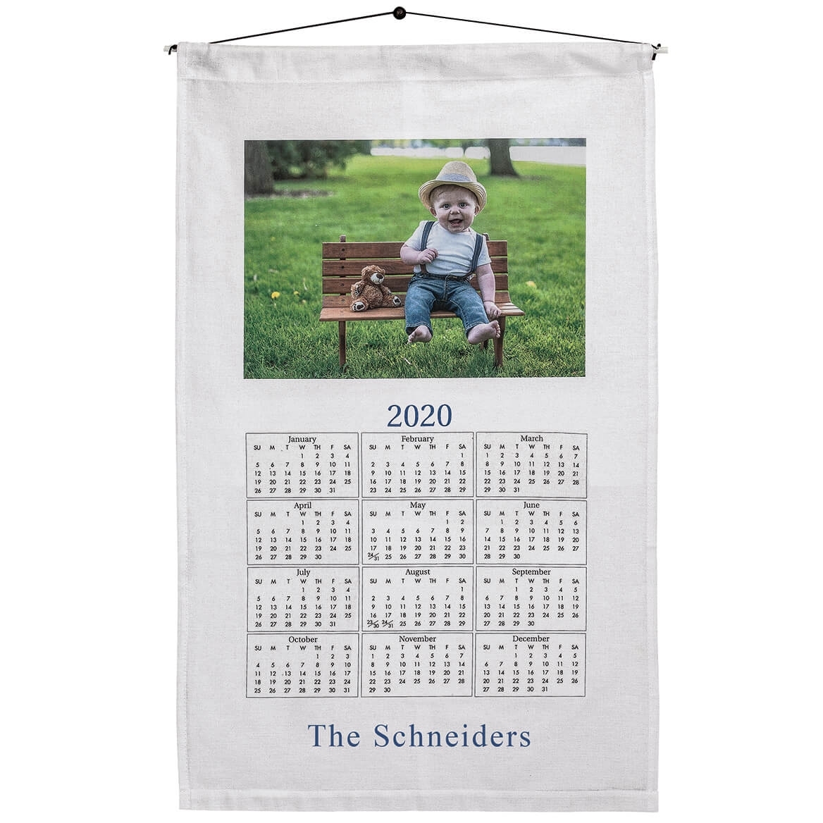 Personalized Photo Towel Calendar