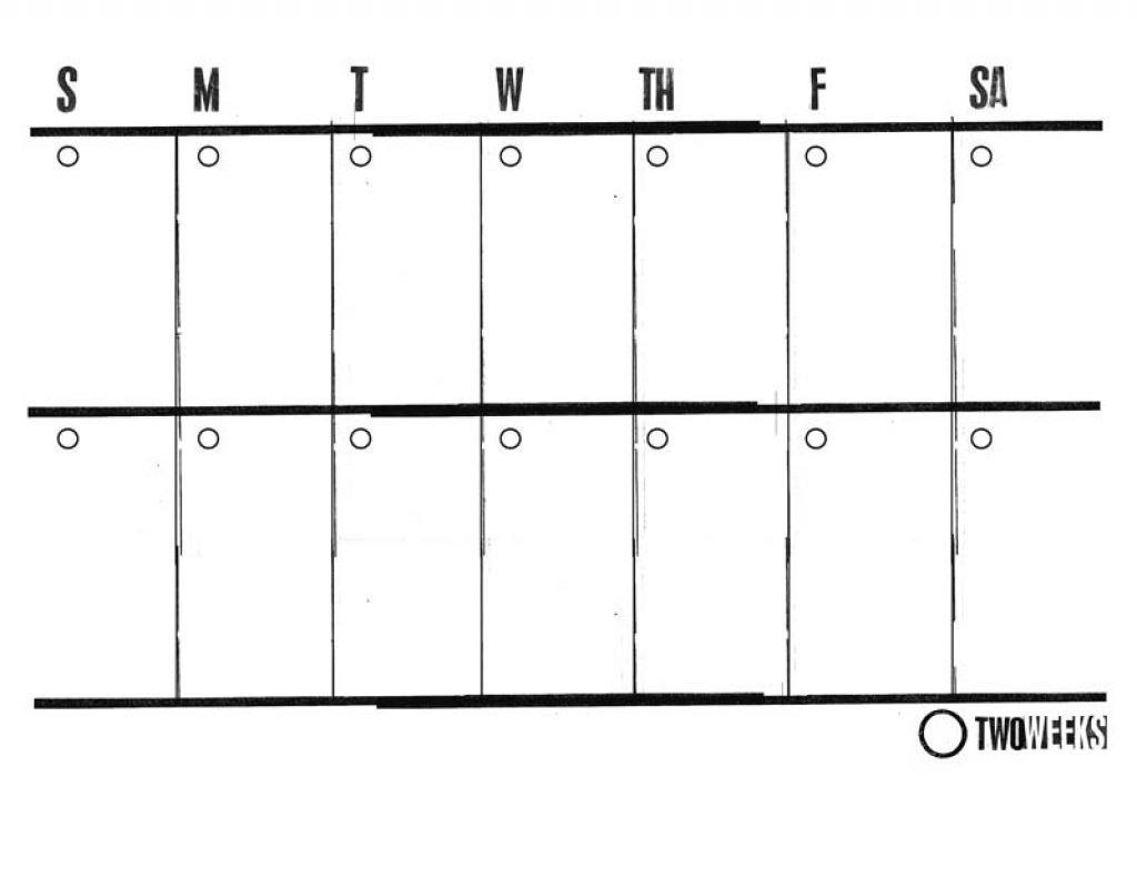 Pick Blank Two Week Schedule Template ⋆ The Best Printable