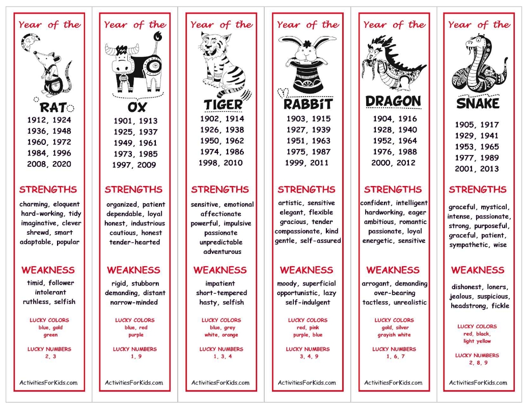 Chinese Zodiac Calendar Printable Month Calendar Printable