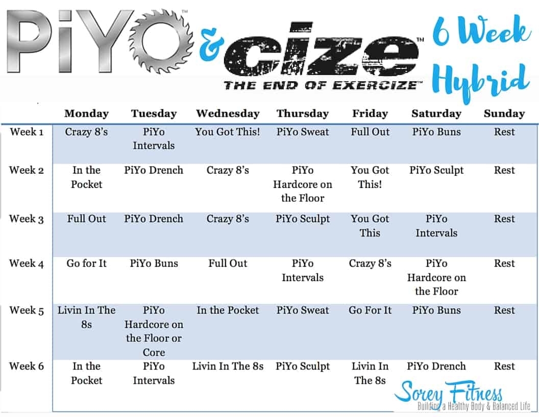 Piyo Cize Hybrid Workout - 6 Weeks To Dance &amp; Strengthen