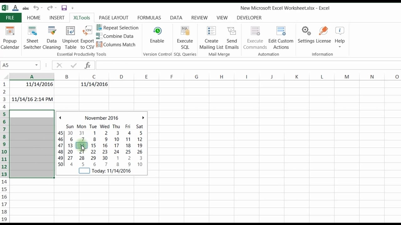 Calendar Week Formula Excel Month Calendar Printable