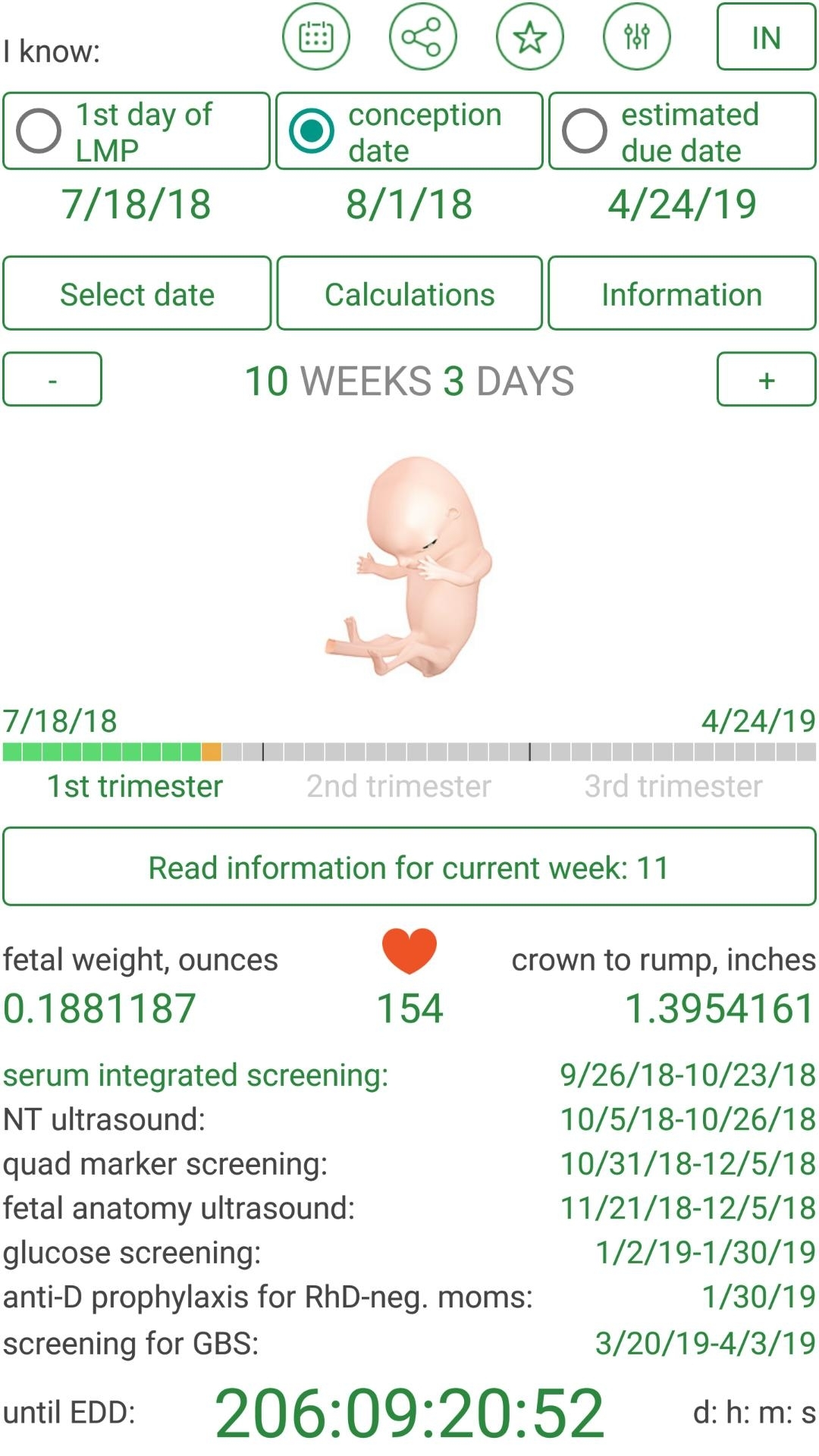 pregnancy calculator conception