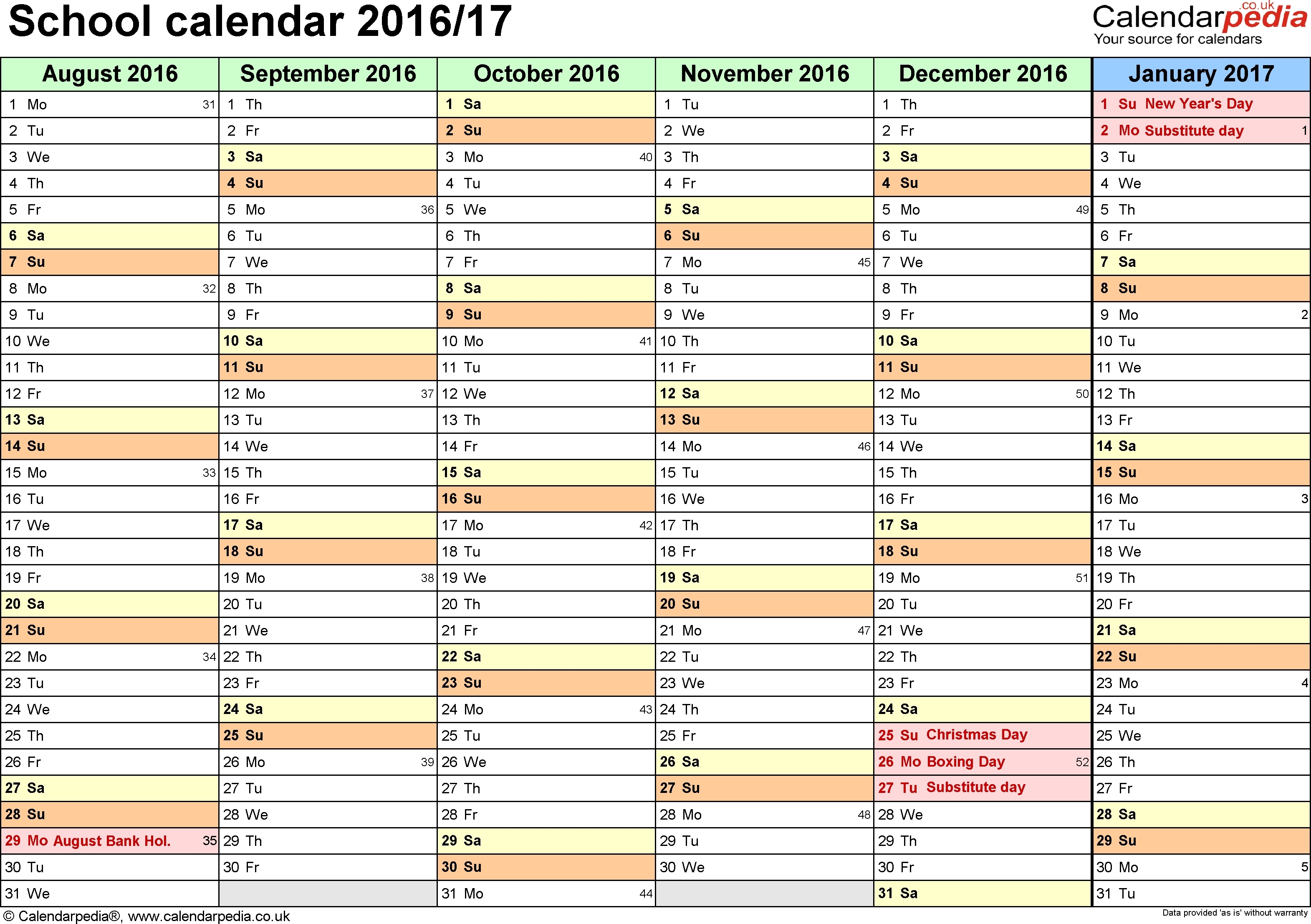 Printable 2017 Calendars With 2 Pages Per Month | Calendar