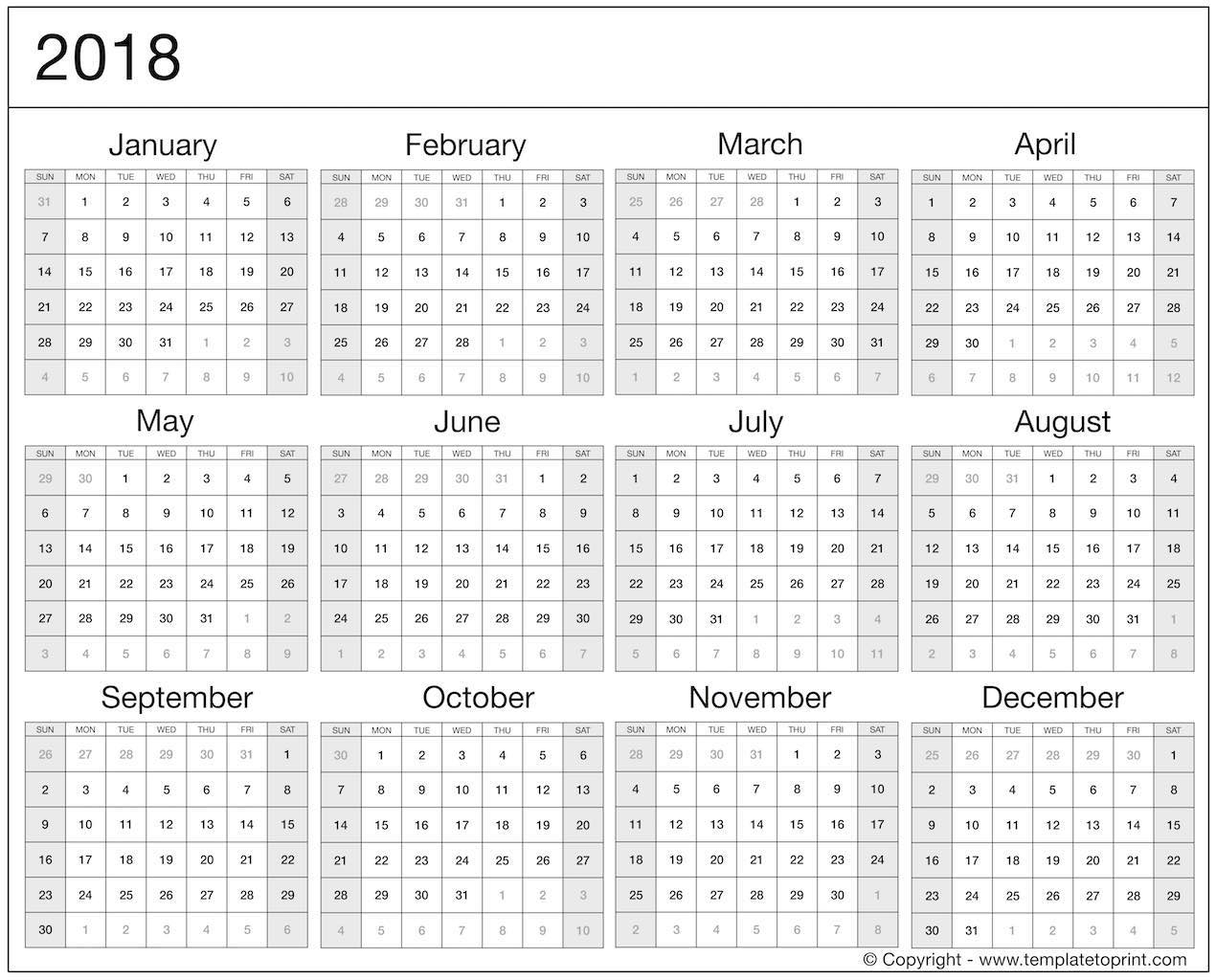 Printable 2018 Calendar With Holidays Uk | Pdf, Excel, Word