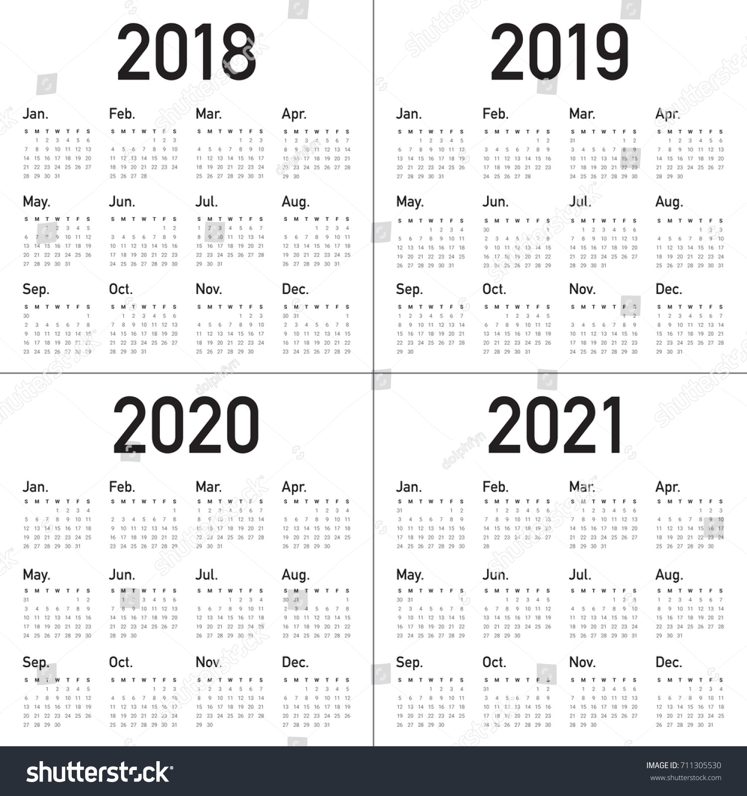 Printable 3 Year Calendar 2019 To 2021 | Printable Calendar 2020