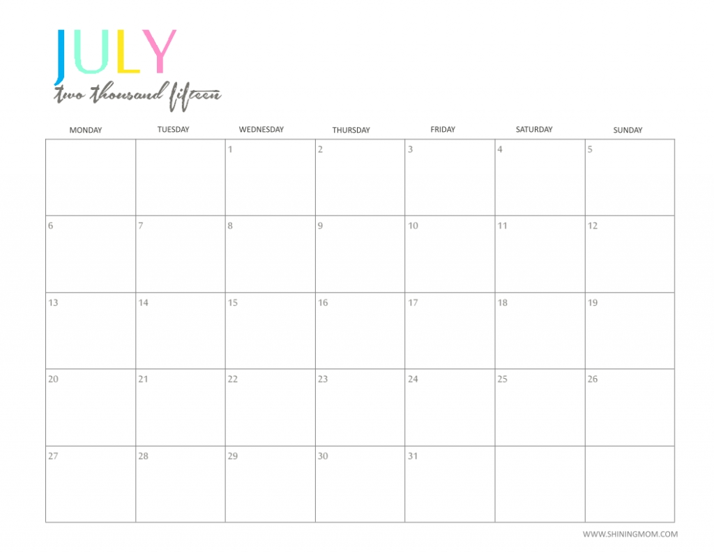 Printable Calendar 2018 Imom | Printable Calendar 2020