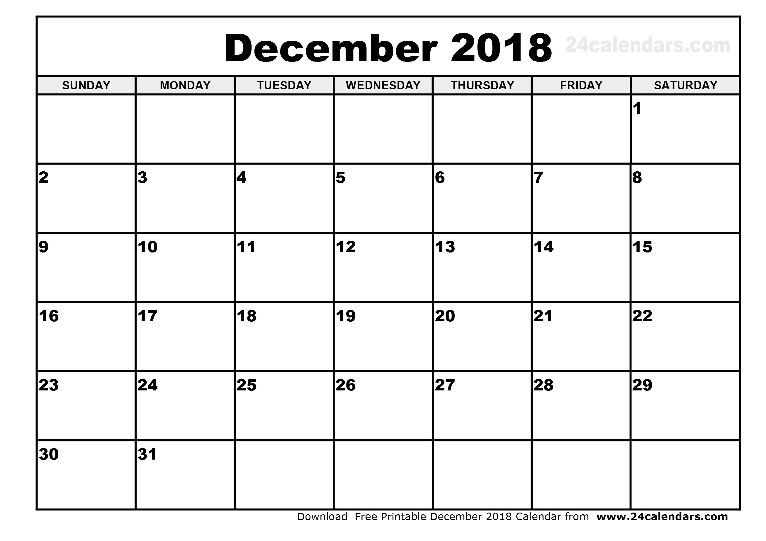 Printable Calendar 2018 Microsoft Word | Printable Calendar 2019