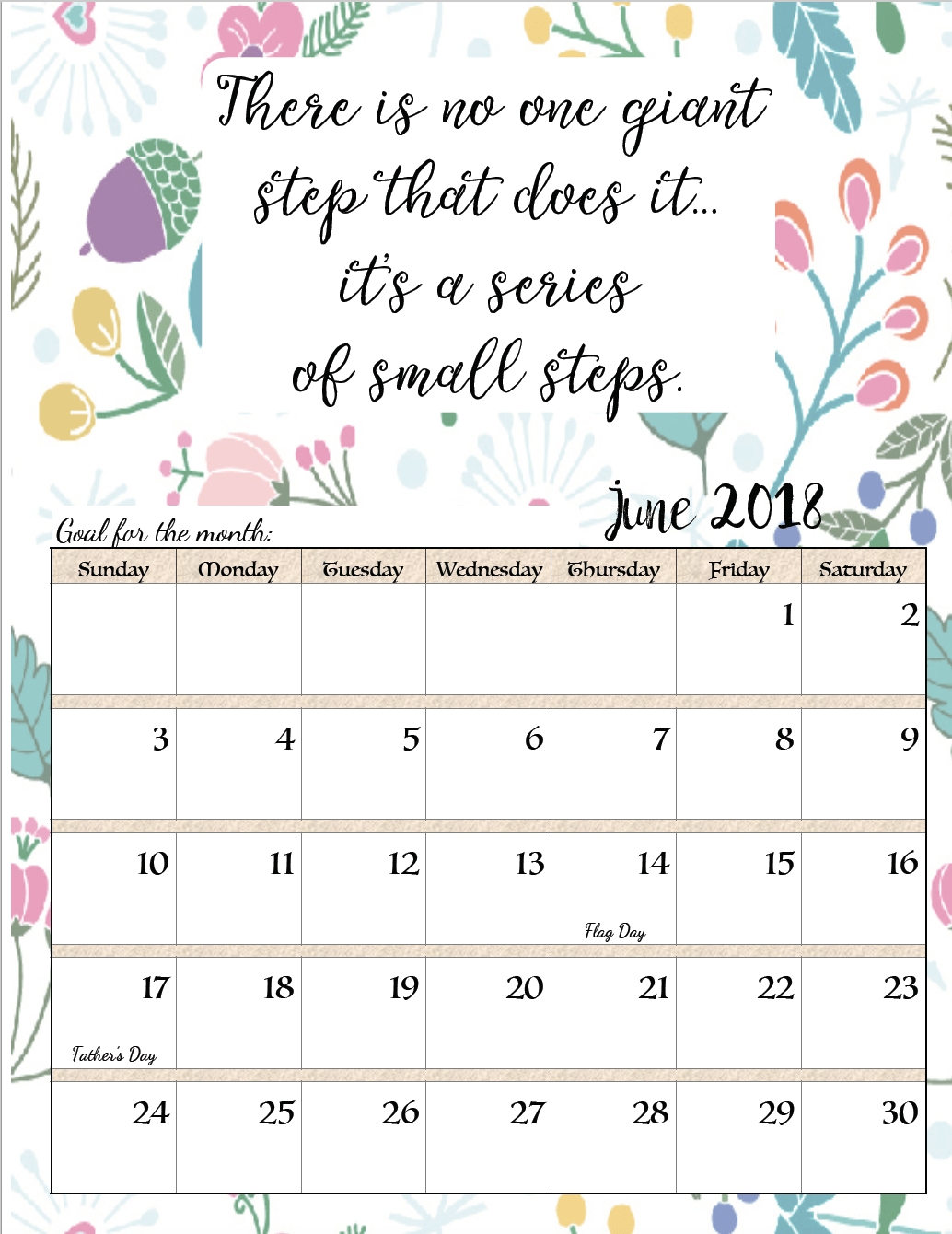 Free Printable Calendar Booklet