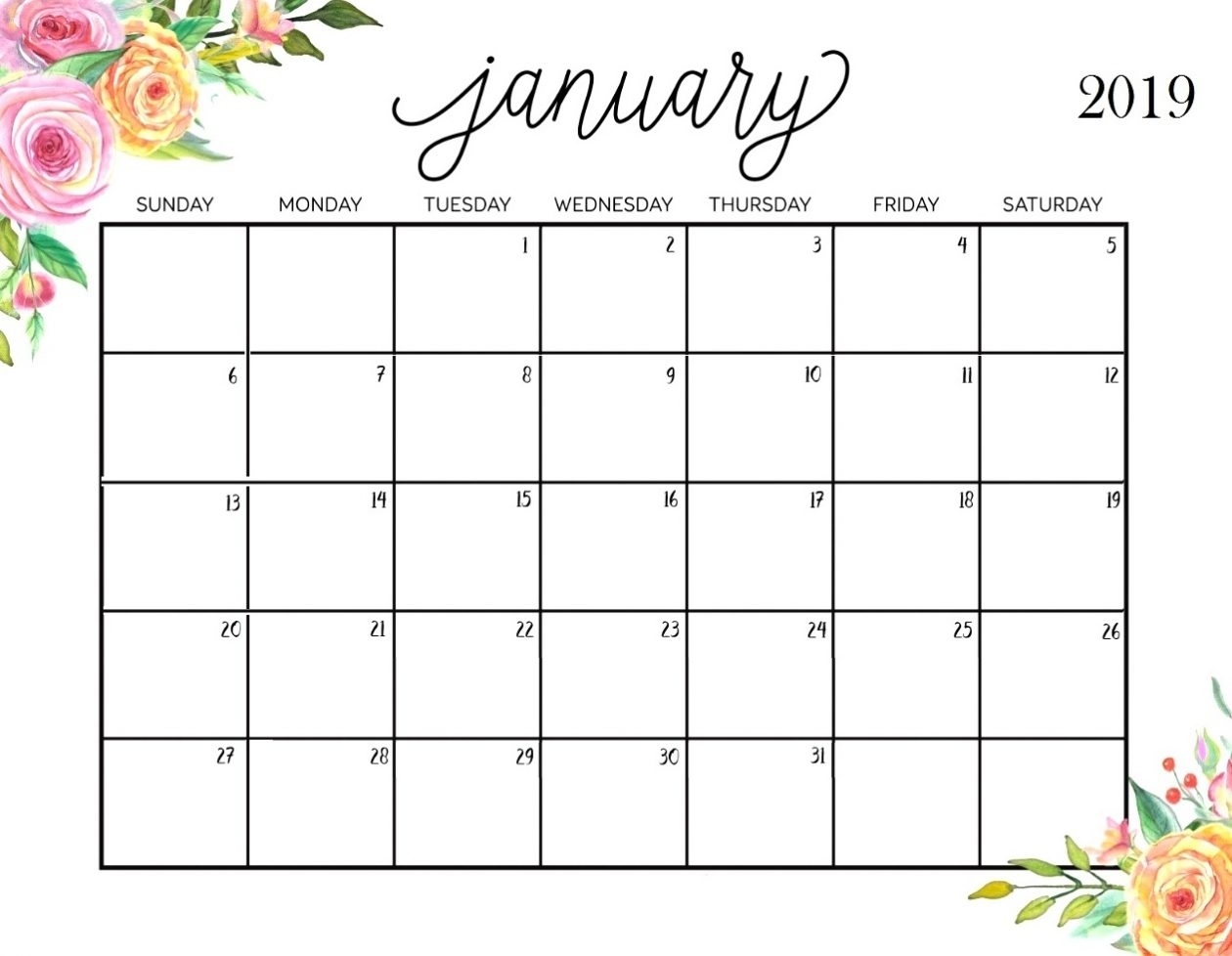 Printable Calendar Cute 2019 | Printable Calendar 2020