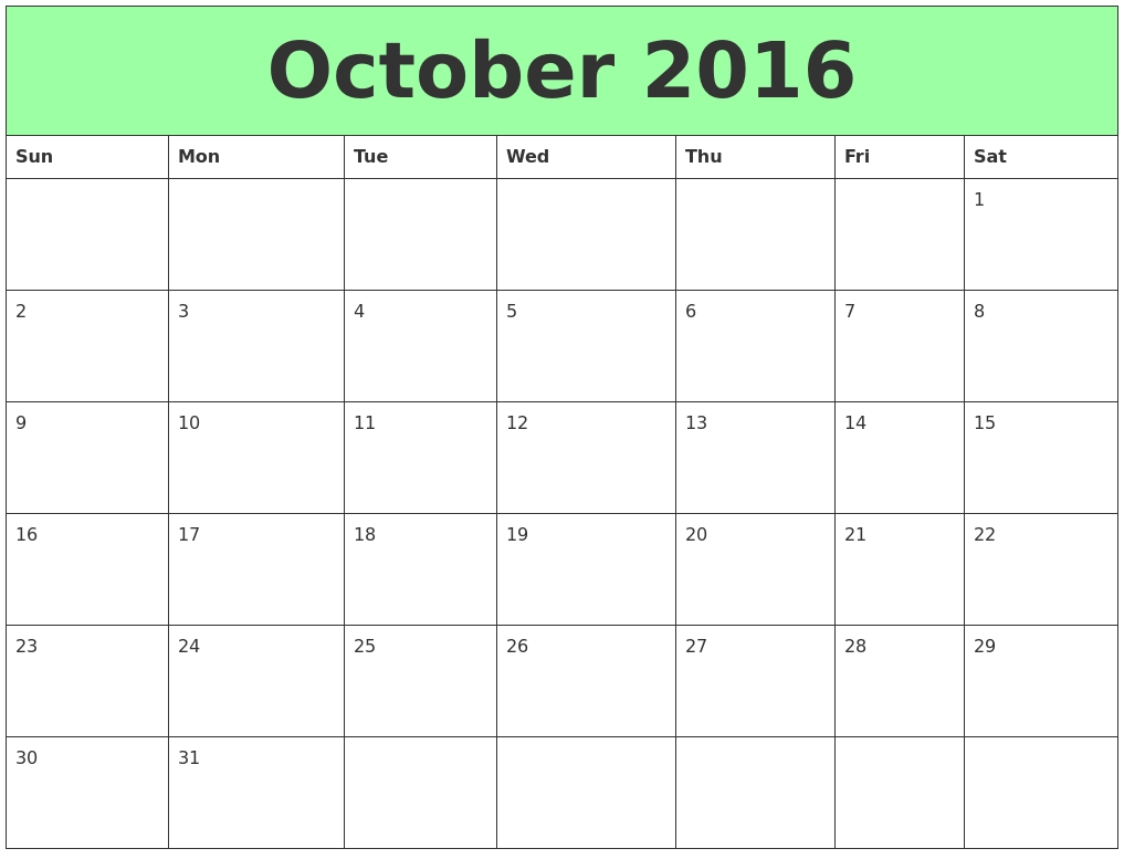 Printable Calendar For October | Nepali Calendar Software