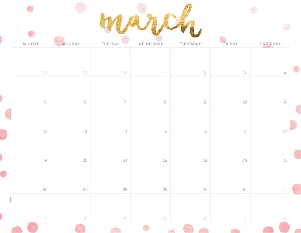 Free Printable Calendar Girly | Month Calendar Printable