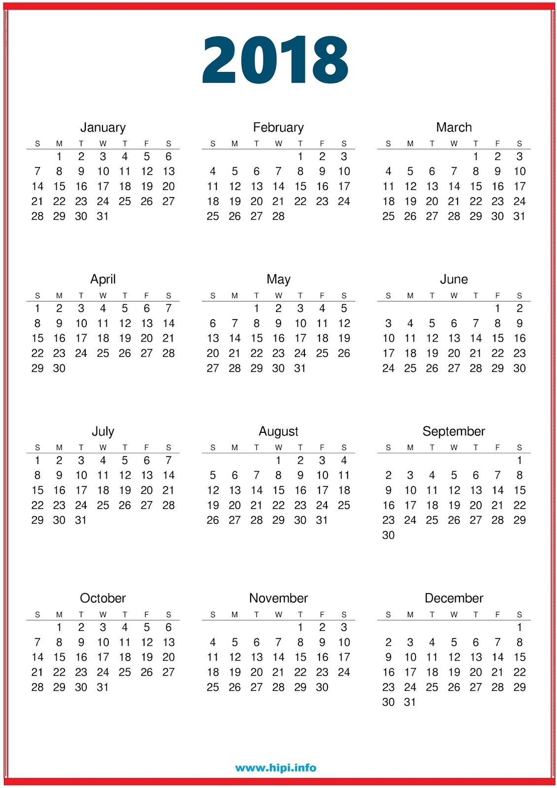 Free Printable Calendar Headings 