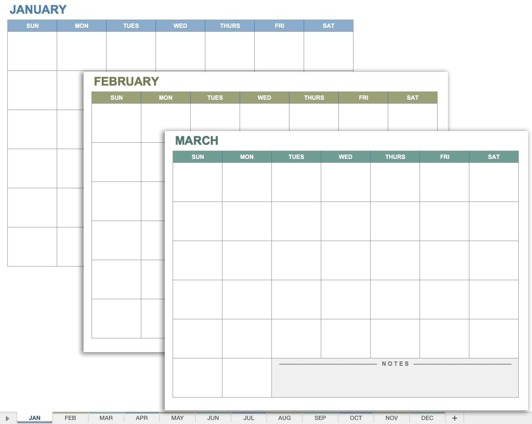 Printable Calendar No Dates | Printable Calendar 2020