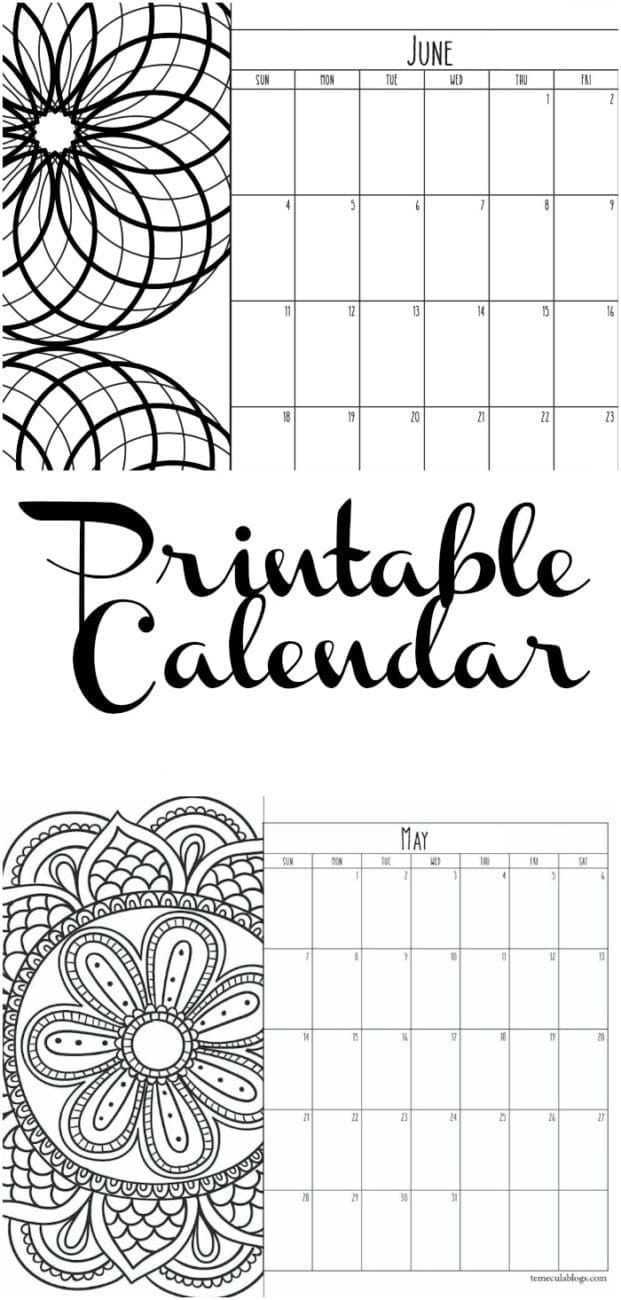 Printable Calendar Pages · The Typical Mom