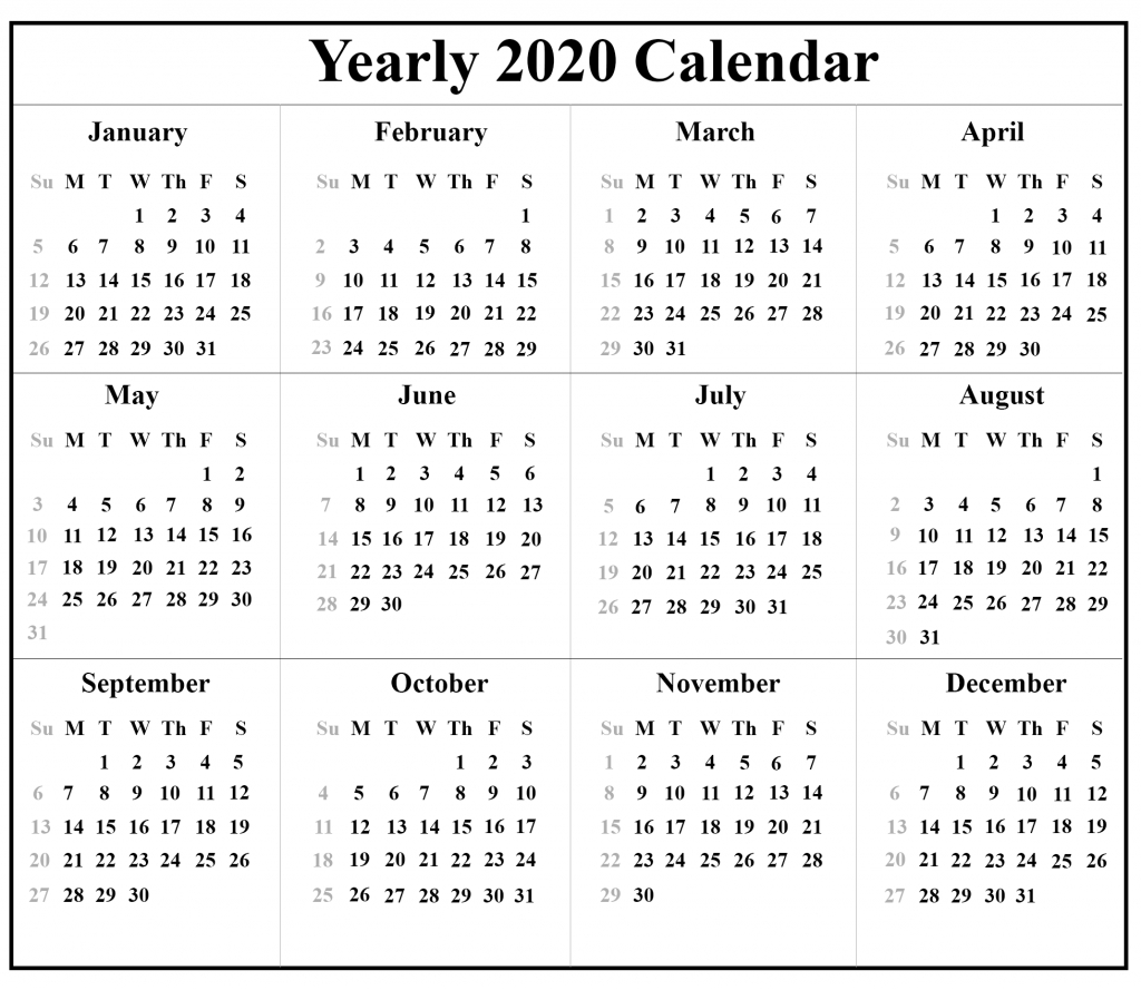 Printable Free Blank Australia 2020 Calendar [Pdf, Excel