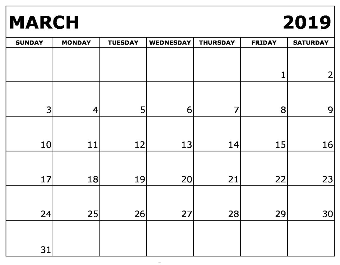 Printable March 2019 Calendar Dates | Calendar March, 2019