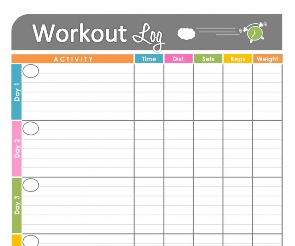 Printable Workout Calendar | Kiddo Shelter | Workout Log