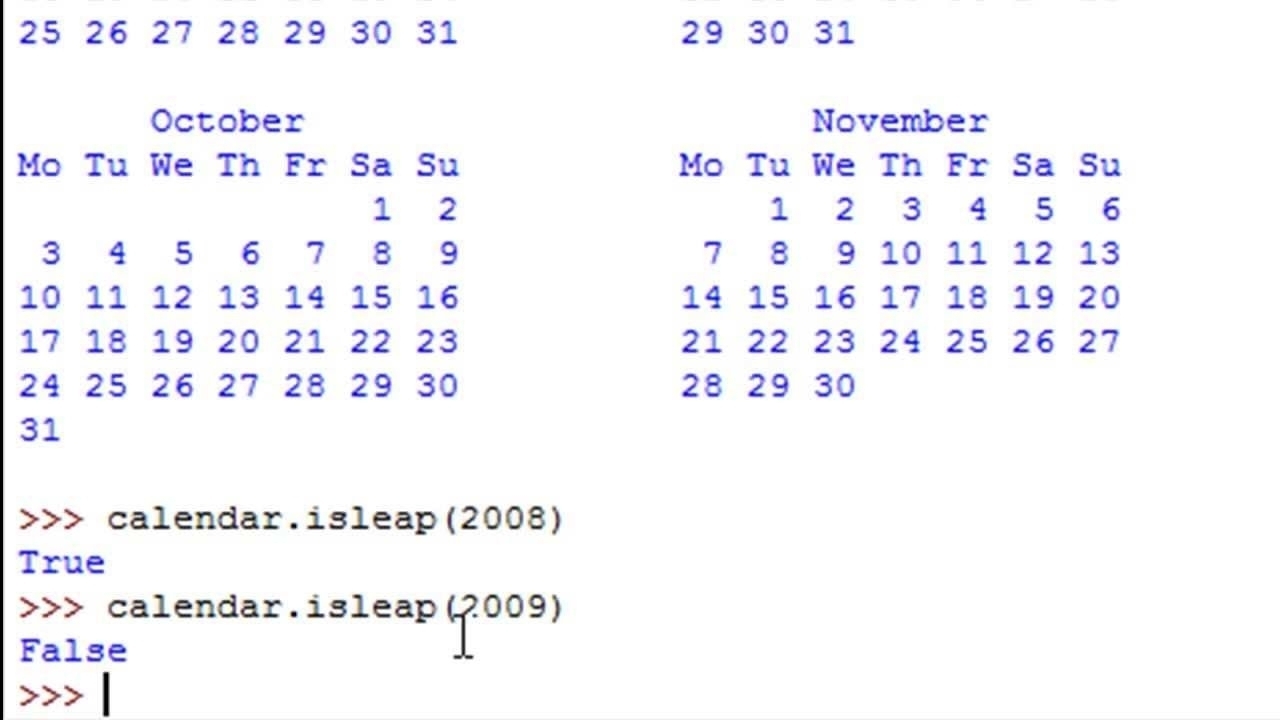 Printing A Calendar In Python | Calendar Design Ideas