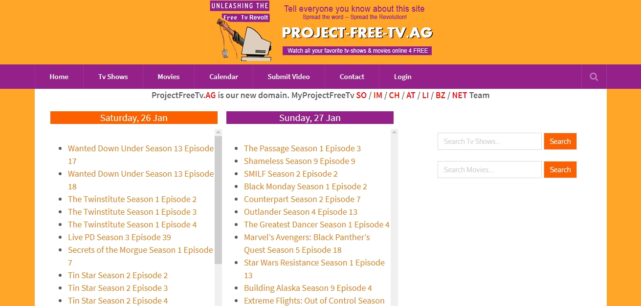 Project Free Tv Calendar Month Calendar Printable