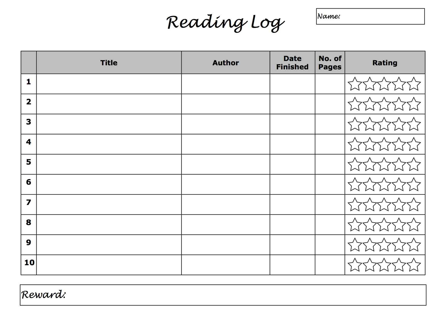 Reading Log