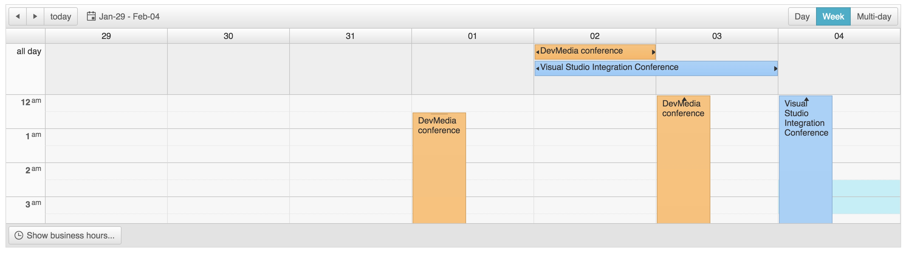 Scheduler Week View Multi-Day Events · Issue #10 · Telerik