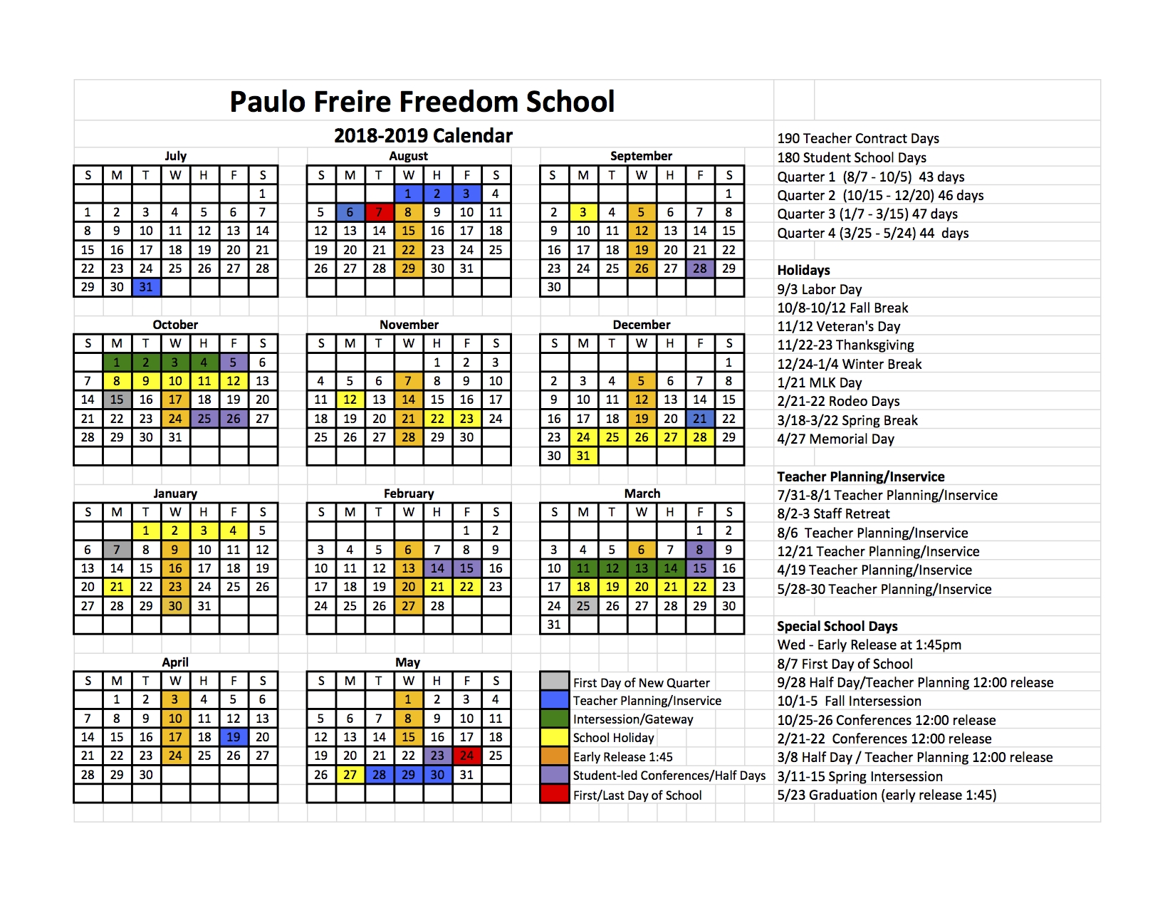 School Calendar