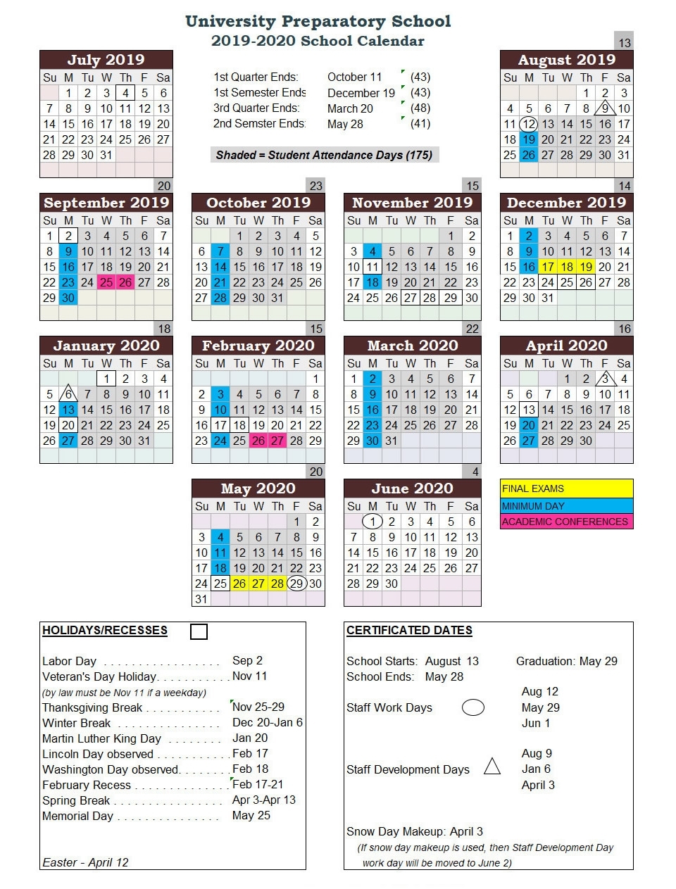 Seattle U Calendar 2020 Month Calendar Printable