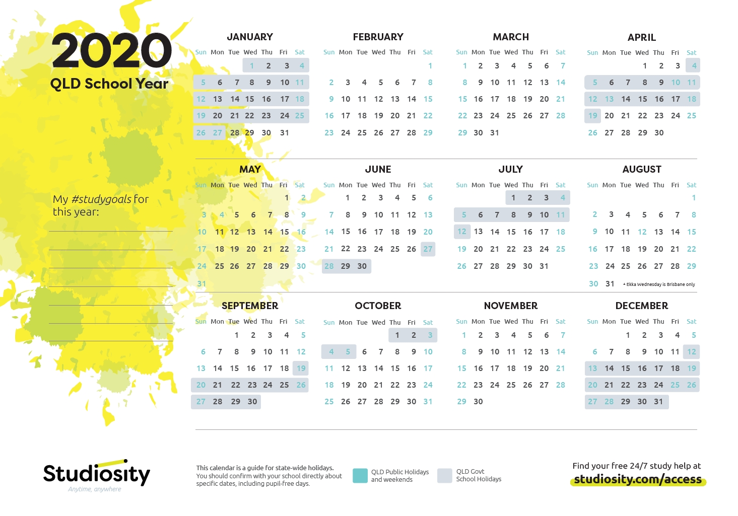 School Terms And Public Holiday Dates For Qld In 2020