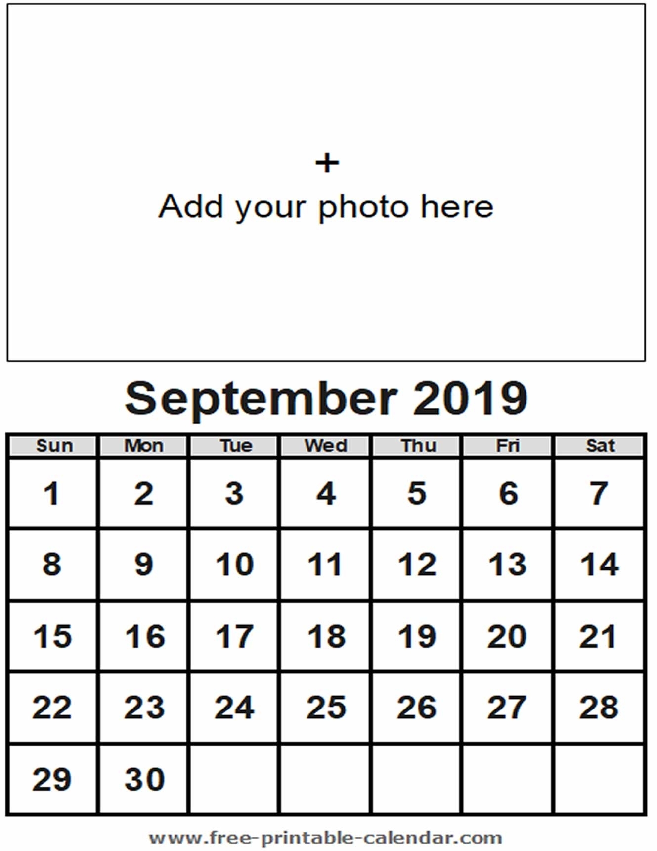 September Calendar 2019 - Free-Printable-Calendar