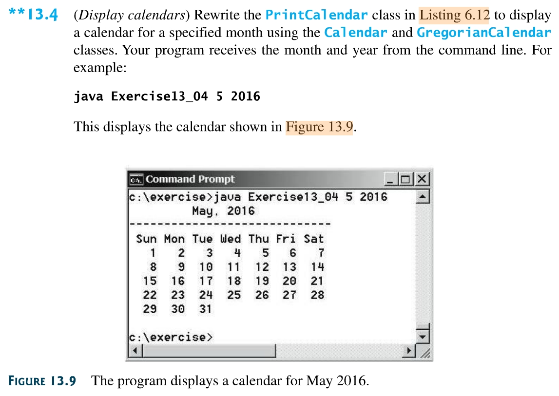 Solved: Work Programming Exercise 13.4, Page 529, Display