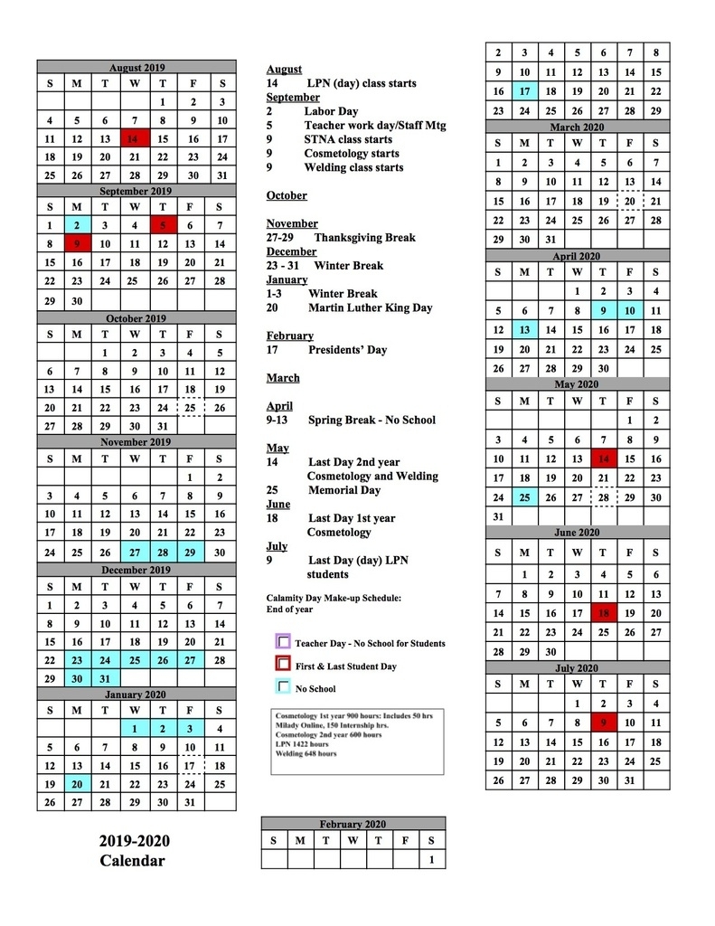 Stephen F Austin 2019 2020 Calendar | Calendar Template