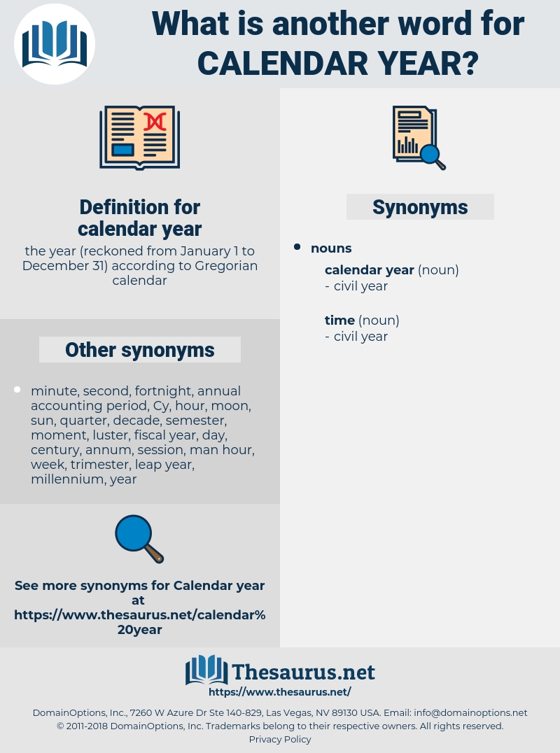 Synonyms For Calendar Year - Thesaurus