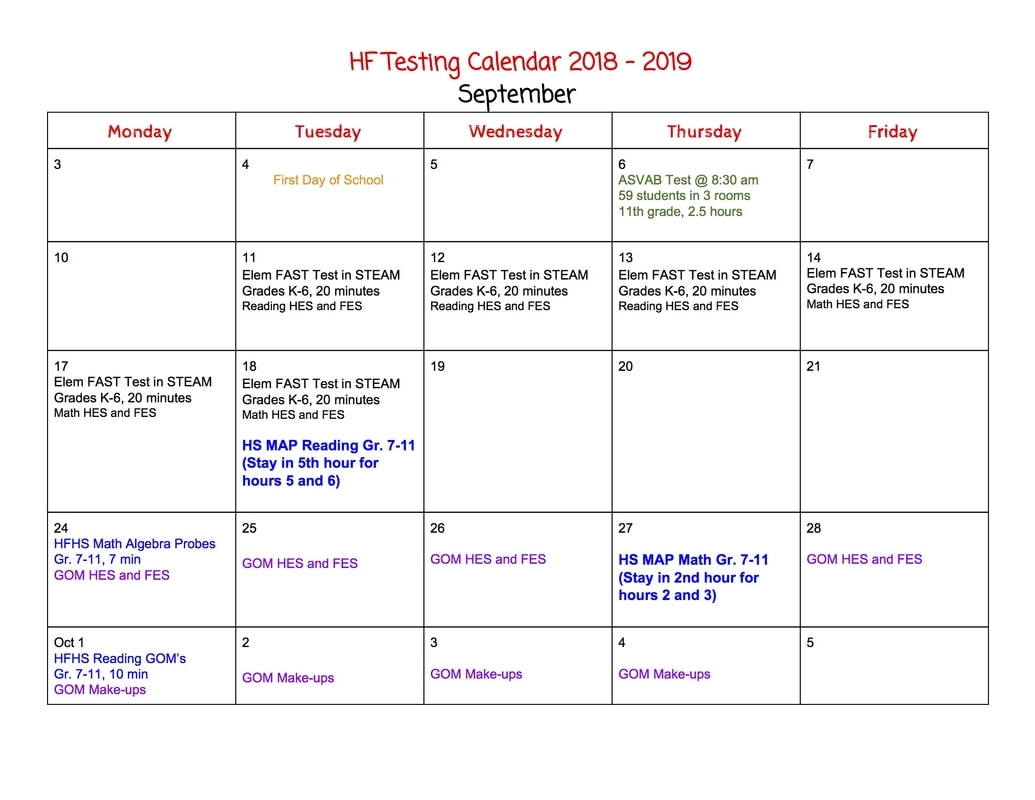 Testing Information - Hinckley-Finlayson Public Schools