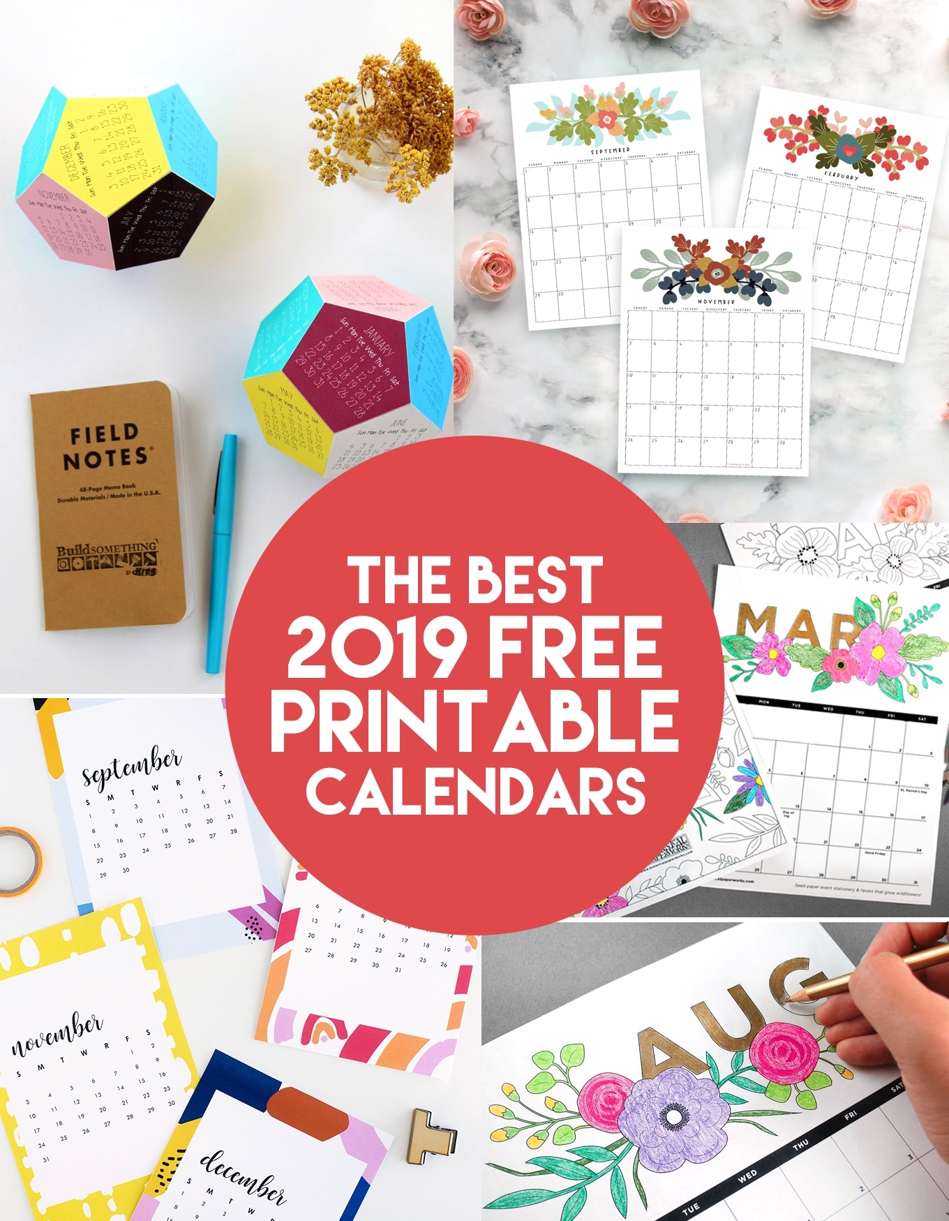 The Best 2019 Free Printable Calendars - The Craft Patch