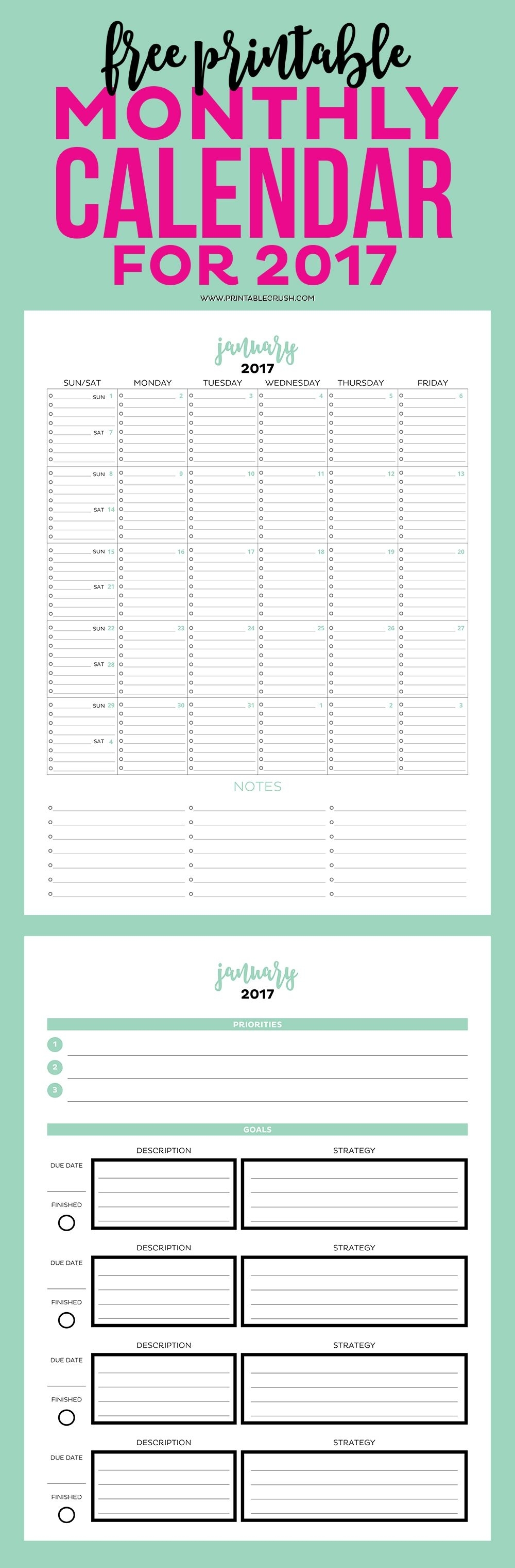 This Is The Most Functional Printable Calendar! It Includes