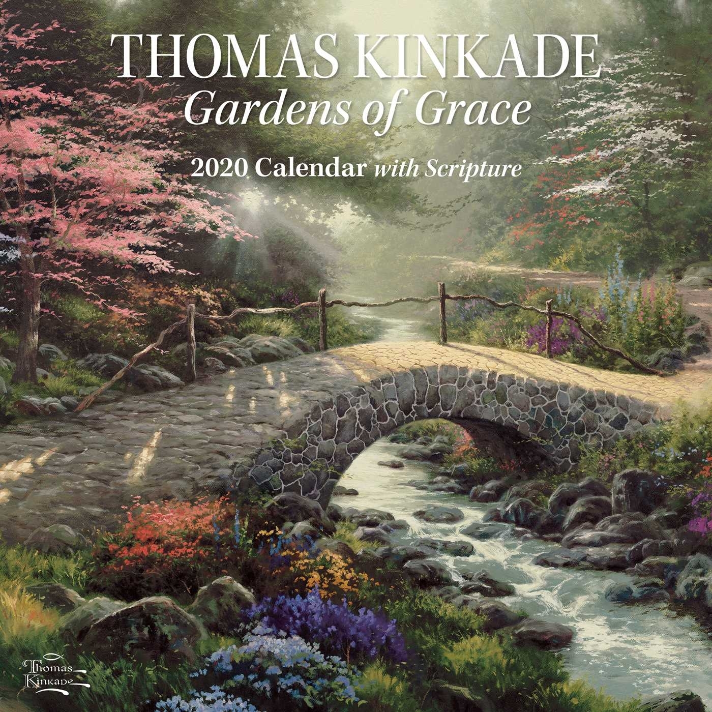 Thomas Kinkade Gardens Of Grace With Scripture 2020 Wall Calendar