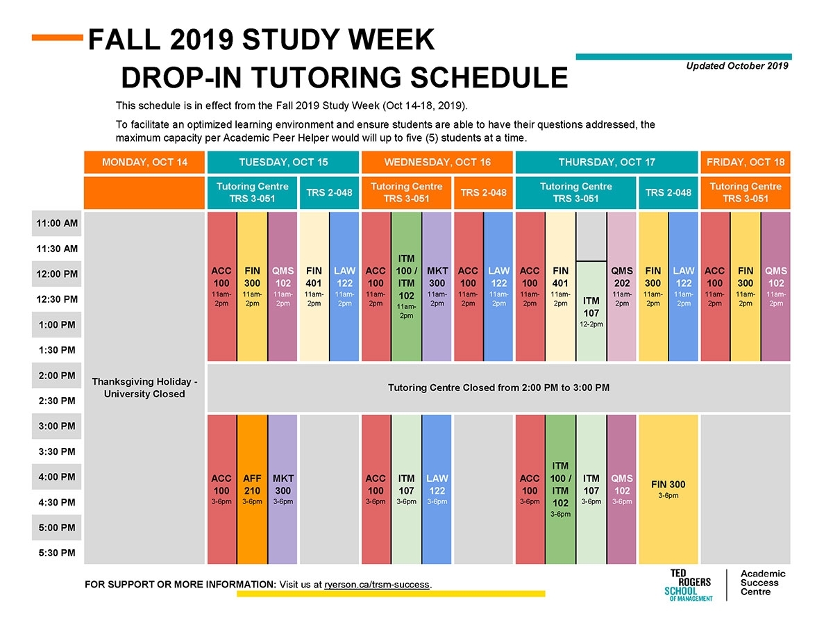 Tutoring - Ted Rogers School Of Management - Ryerson University