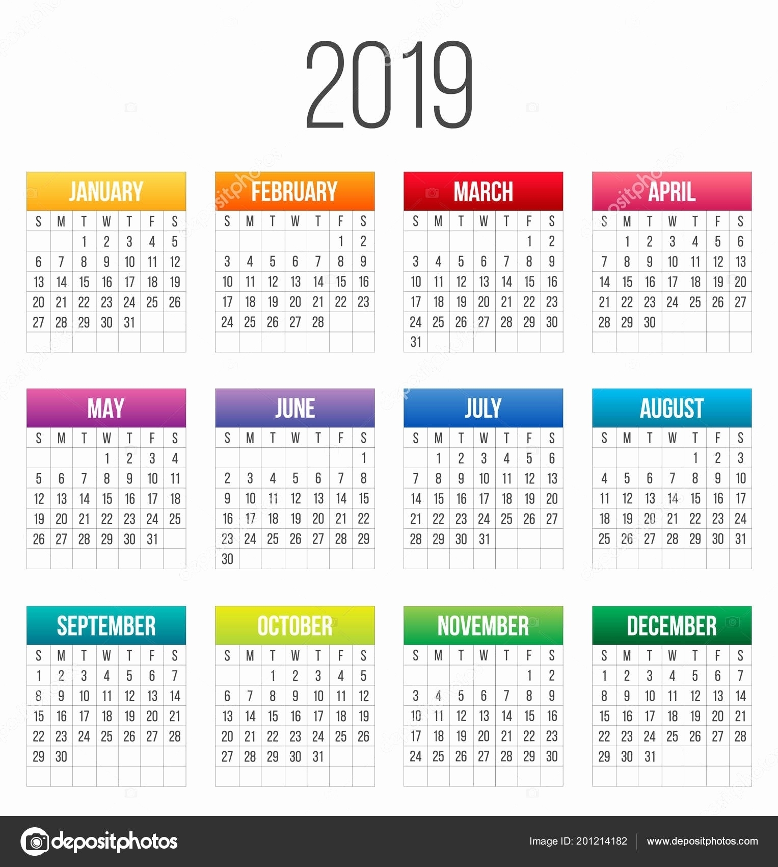 Year Long Calendar 2020-18 | Month Calendar Printable