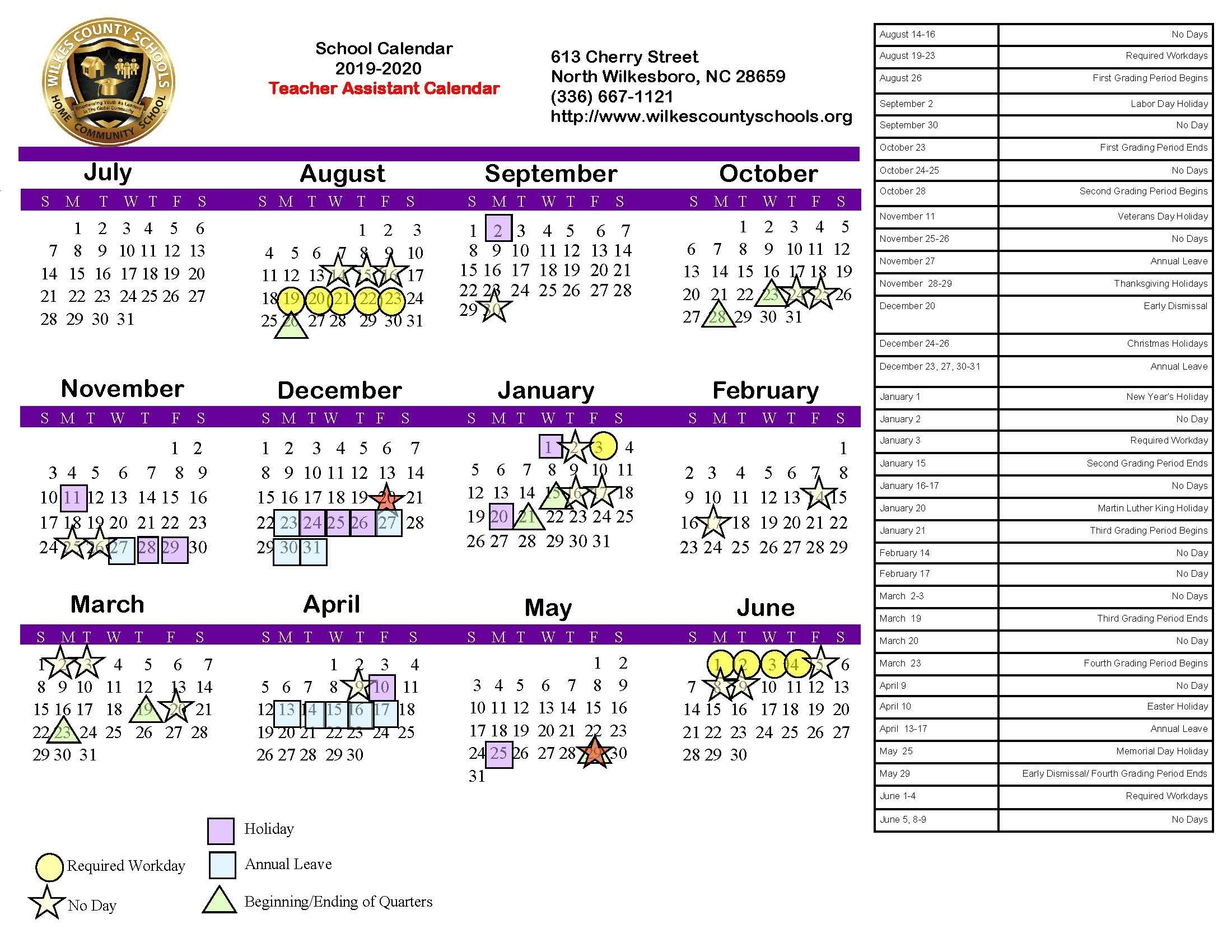 U Of M Calendar 2019-2020 School Year | Calendar Template