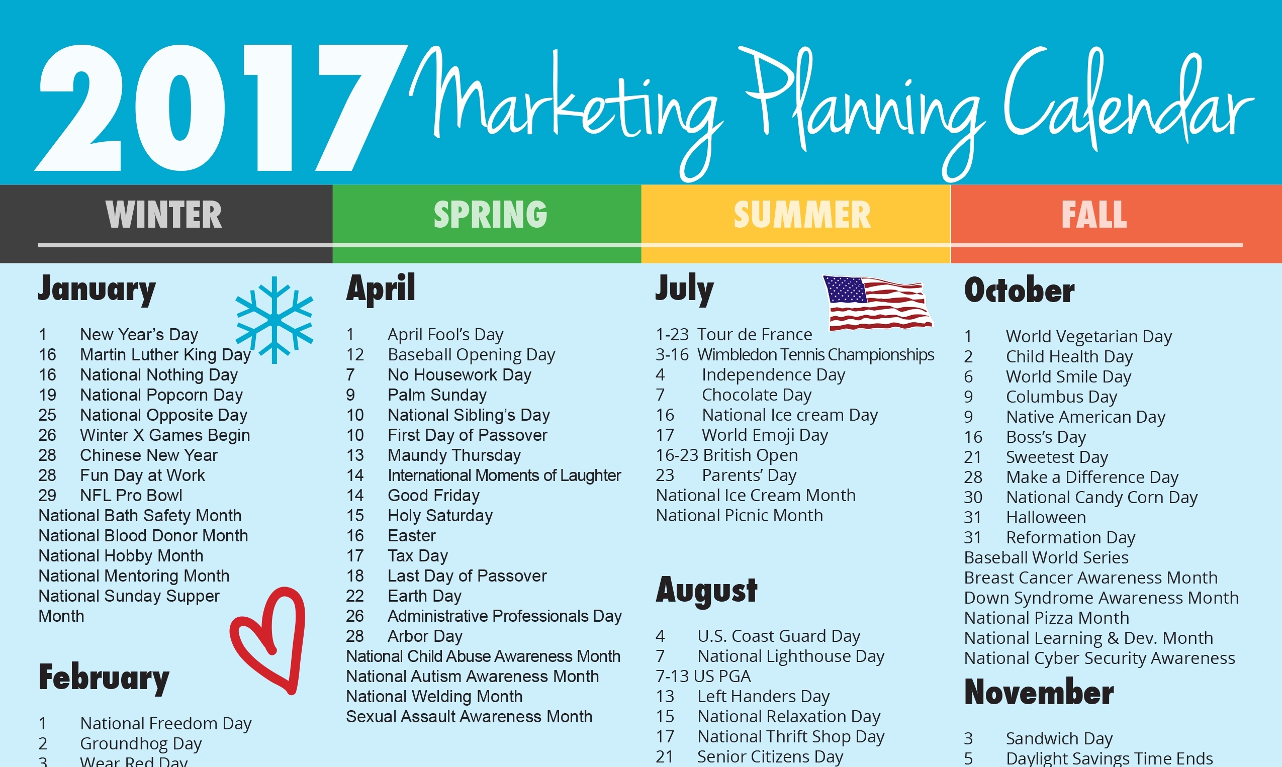 Ultimate 2017 Marketing Planning Calendar – Vandenberg Web +