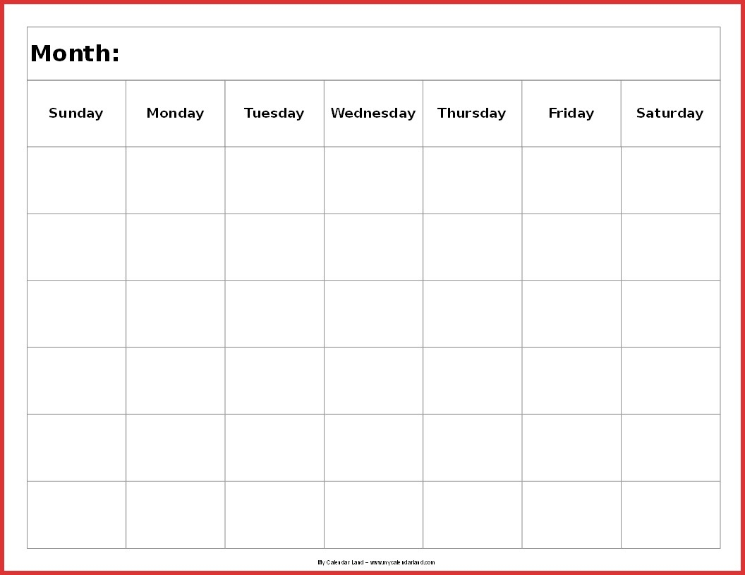 Unique 6 Week Printable Calendar | Job Latter