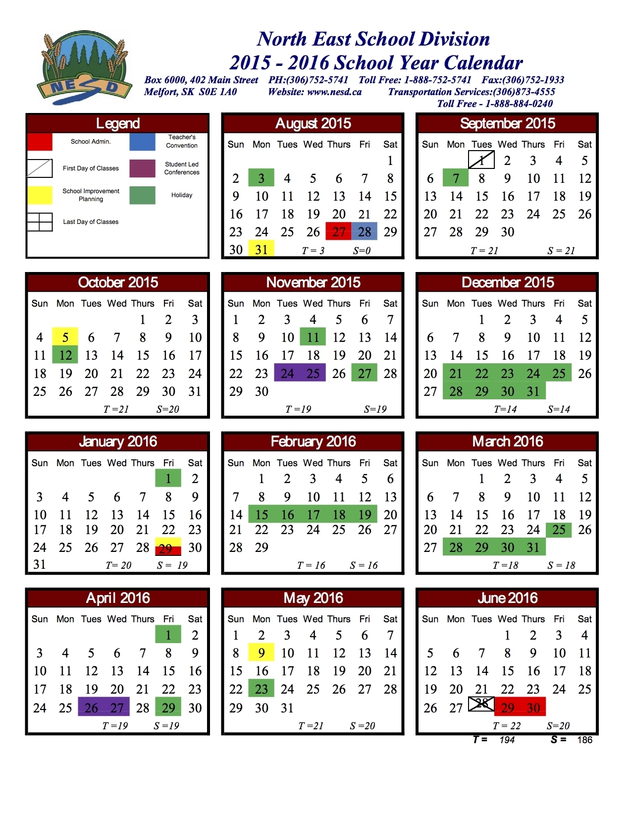 Unit 5 School Calendar 2019-20 | Calendar Design Ideas