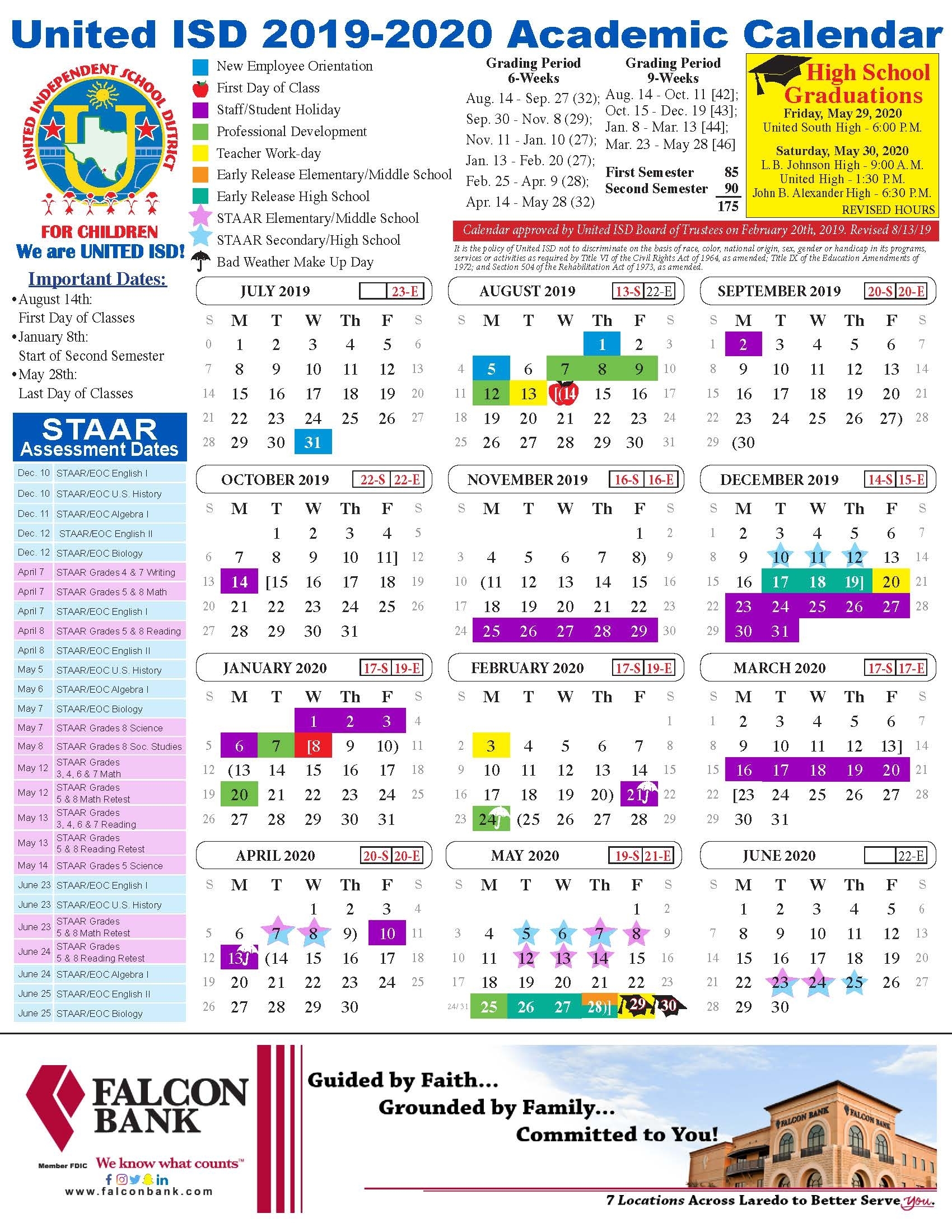 United Isd - Academic Calendar